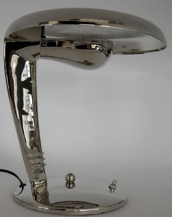 Streamline Art Deco Cobra Lamp In Excellent Condition For Sale In Los Angeles, CA