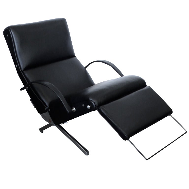 P 40 Leather Lounge Chair by Osvaldo Borsani for Techno