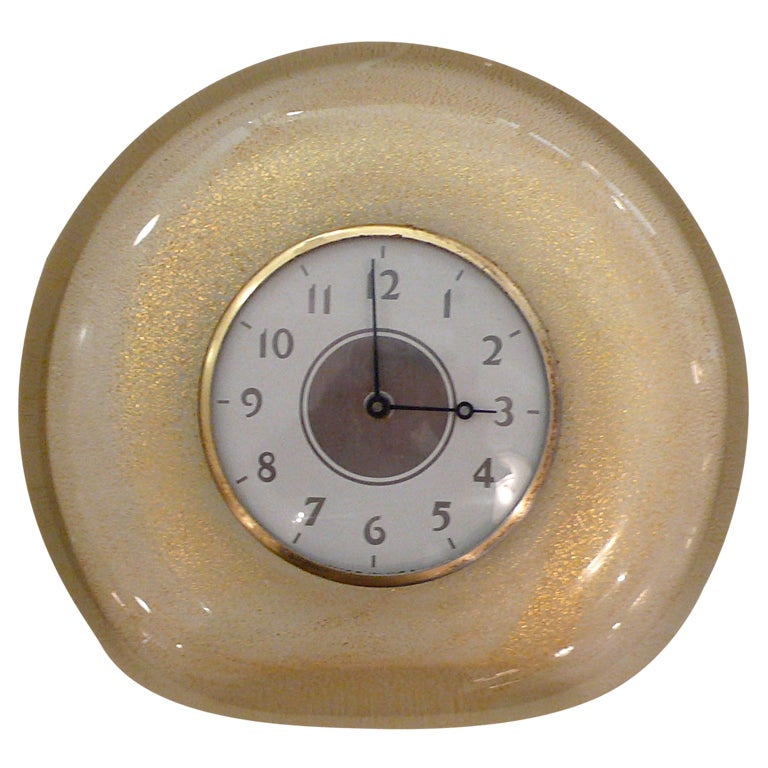 Wonderful Sommerso Barovier Table Clock