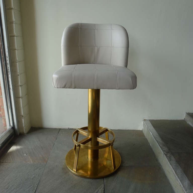 PM Brass Bar Stool at 1stDibs