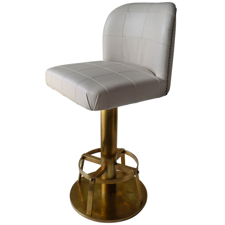 PM Brass Bar Stool at 1stDibs