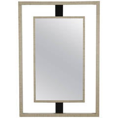 Paul Marra Negative Space Mirror with Horse Hair and Drybrush Patina 6
