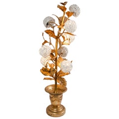 Rare US 1950s  Hydrangea Standard Lamp