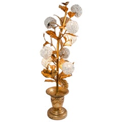 Retro Rare US 1950s  Hydrangea Standard Lamp