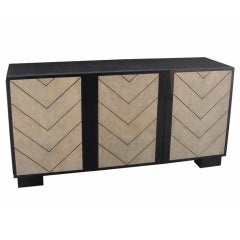 Pen-Shell and Chevron Pattern Cabinet or Sideboard