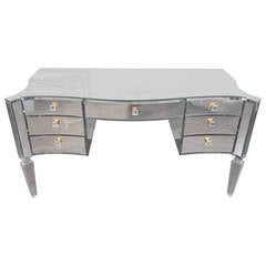 Glamorous Transparent Mirrored Writing Desk 4
