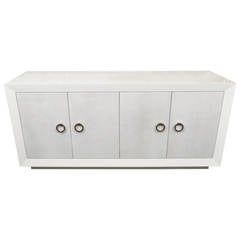 Custom Lacquer Sideboard with Faux Shagreen Doors 2