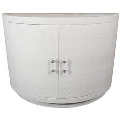 Genuine White Python Demilune Cabinet 9