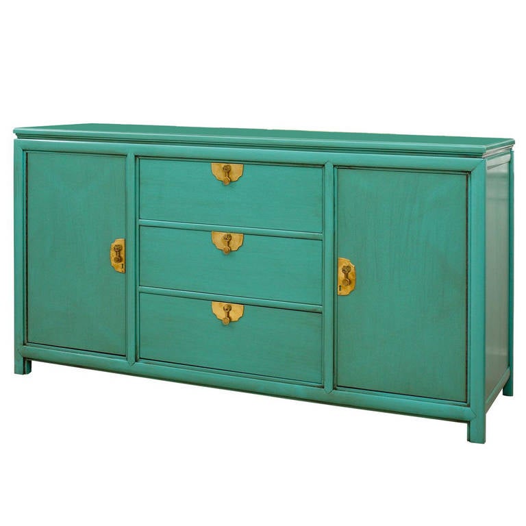 Fabulous Vintage Buffet By Thomasville In Turquoise Lacquer At 1stdibs Fabulous Vintage Buffet By Thomasville In Turquoise Lacquer For