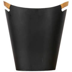 Steel and Cane Garbage Pale by Finn Juhl and Bang-Olufsen, 1960s
