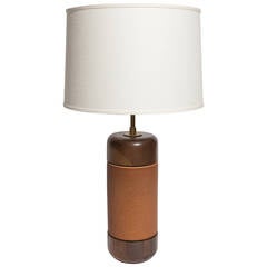 Stone and Sawyer Walnut and Ceramic Table Lamp