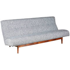 Jens Risom High Backed Armless Sofa with Button Tufted Back