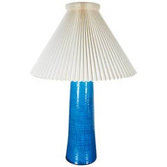 Nils Kähler Blue Ceramic Table Lamp
