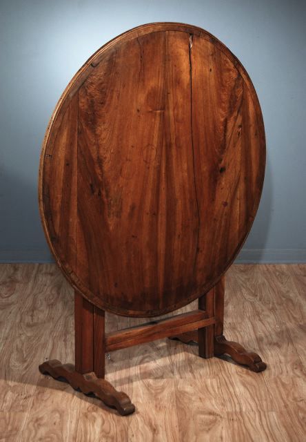 A French Walnut Folding Vigner Table