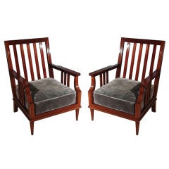 A Pair of French Mahogany Armchairs A Pair of French Mahogany Armchairs