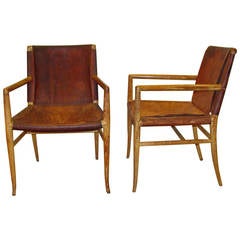 Rare and Important Pair of Robsjohn-Gibbings Armchairs, 1940 8