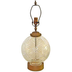 Vintage Cut-Glass Table Lamp