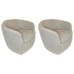 Pair of Milo Baughman Swivel and Tilt Tub Chairs