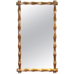 Faux Bamboo Wall Mirror