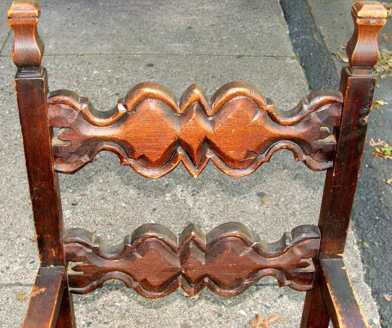 Pair of Spanish Colonial Style Chairs In Good Condition In Lambertville, NJ