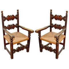 Pair of Spanish Colonial Style Chairs