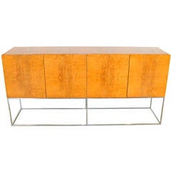 Milo Baughman Burlwood Cabinet
