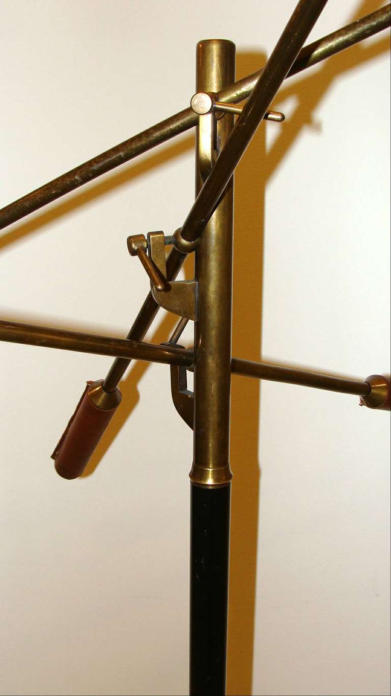 Arteluce Triennale Floor Lamp with rare cruciform base In Excellent Condition In Lambertville, NJ