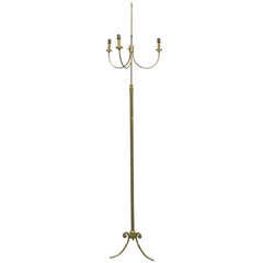 French Gilt Bronze Floor Lamp After Maison Charles 11