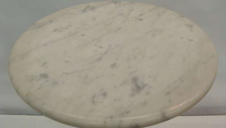 Rare Laverne Originals Marble Side Table In Excellent Condition In Lambertville, NJ
