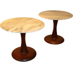 Pair of Marble Top Low Tables