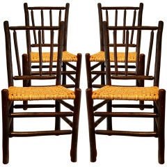 AMERICAN RUSTIC         Set of 4 Old Hickory Chairs