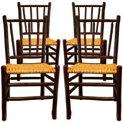 AMERICAN RUSTIC         Set of 4 Old Hickory Chairs