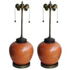 Pair Chinese Ceramic Lamps