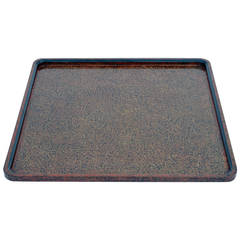 Vintage Unusual Large Square Japanese Lacquer Tray