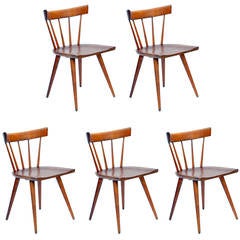 Set of Five Spindle Back Chairs by Paul McCobb
