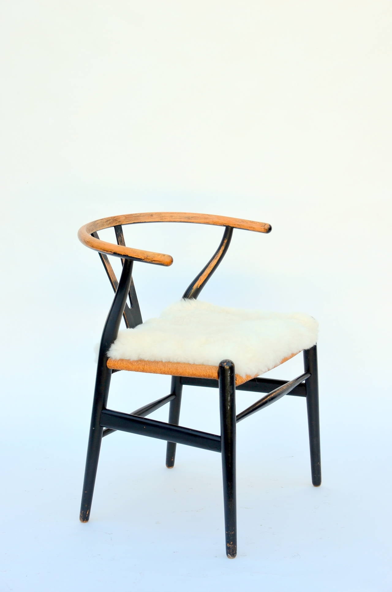 teak wishbone chair