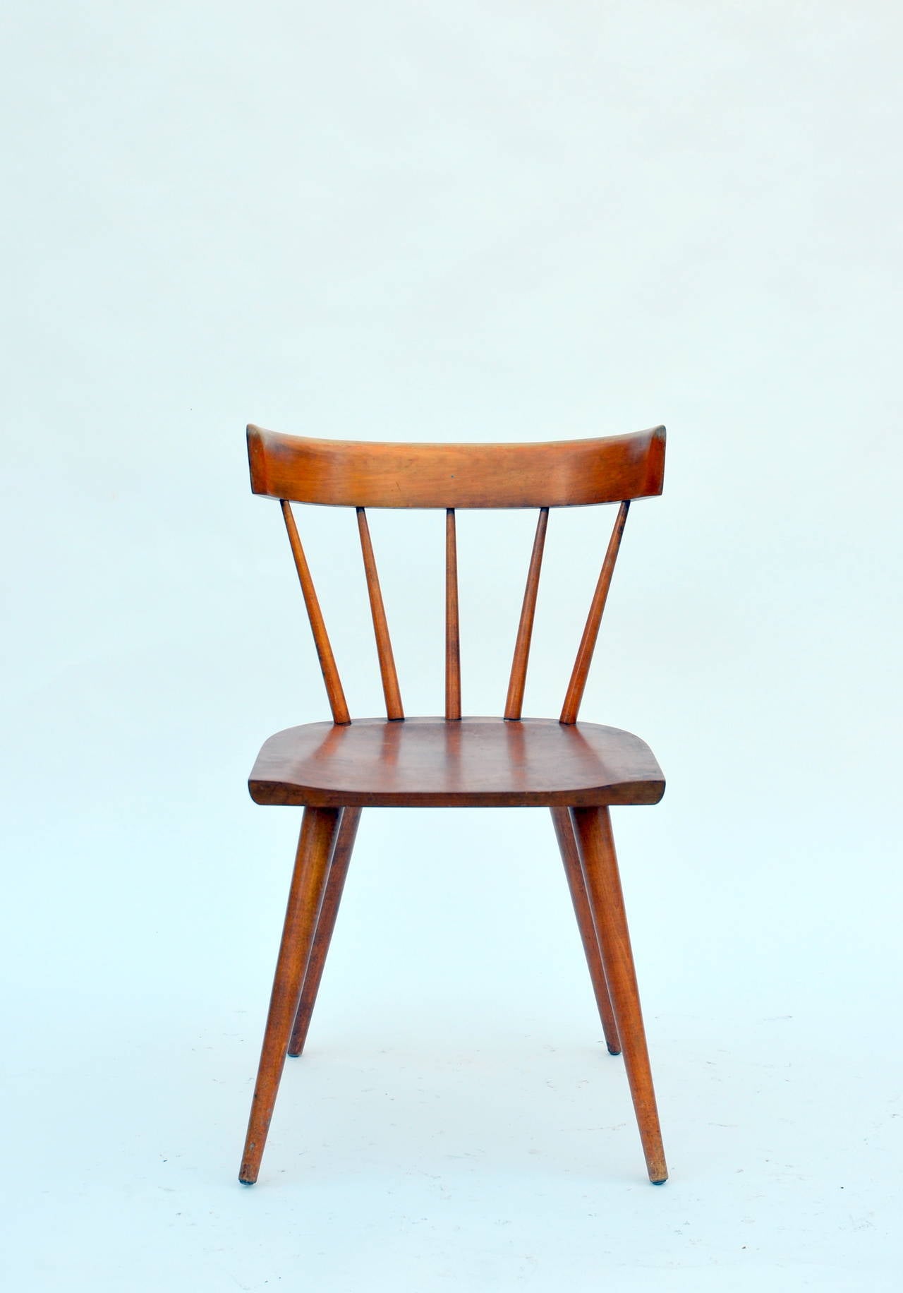 American Set of Five Spindle Back Chairs by Paul McCobb
