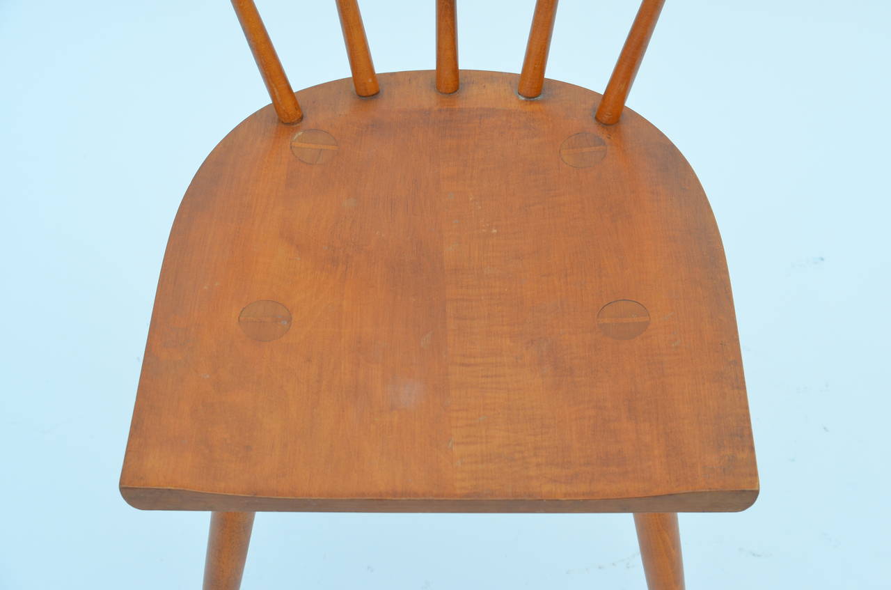 Mid-20th Century Set of Five Spindle Back Chairs by Paul McCobb
