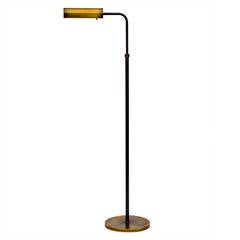 Chic Adjustable Brass Floor Reading Lamp