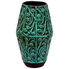 Large Intricate Art Deco Ceramic Vase