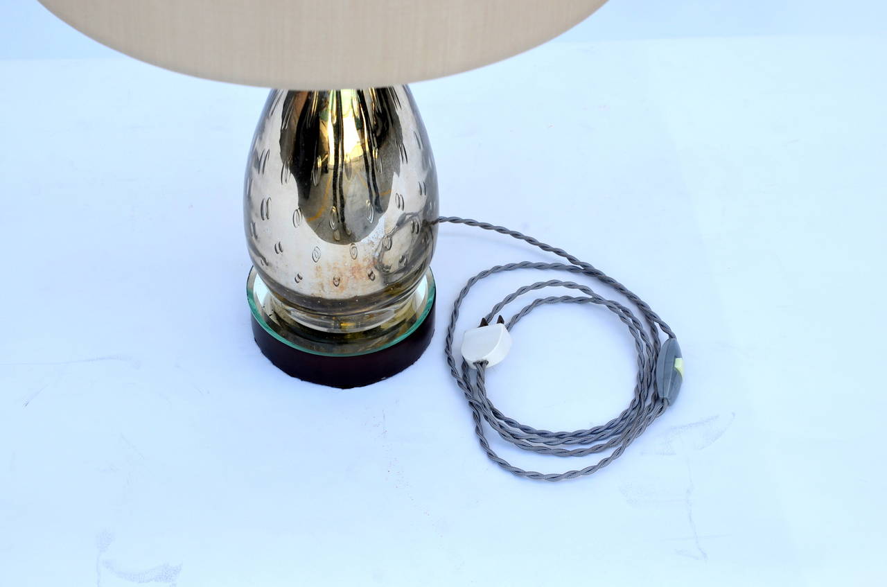 Pair of Elegant Tear Vintage Drop Mercury Glass Lamps In Good Condition In Los Angeles, CA