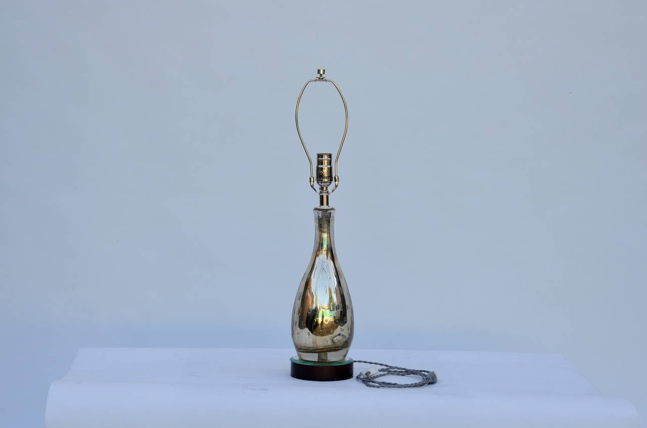 Mid-20th Century Pair of Elegant Tear Vintage Drop Mercury Glass Lamps