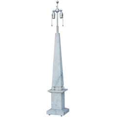 Spectacular alabaster obelisk lamp 5