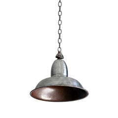 Polished Steel French Industrial Hanging Light