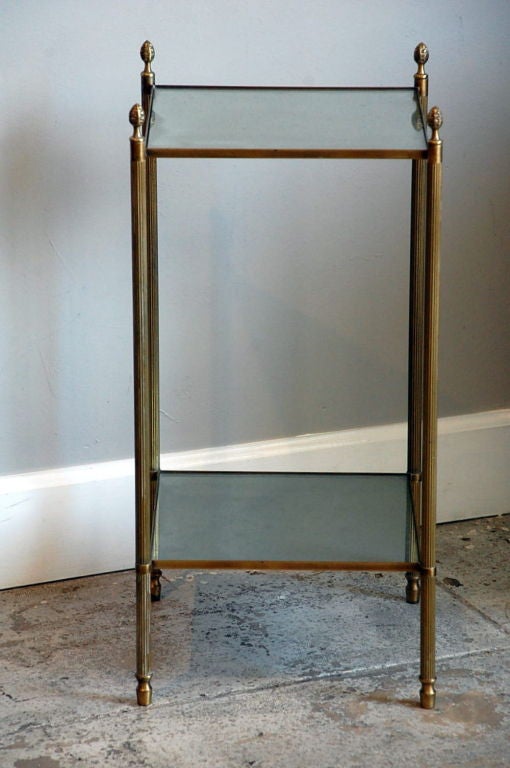 Mid-20th Century Chic French Gilt Bronze Two-Tier Side Table by Maison Baguès