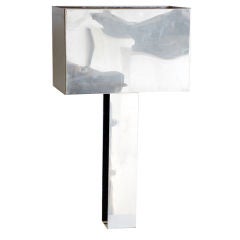 Sculptural 70's chrome table lamp by Curtis Jere - Signed 7