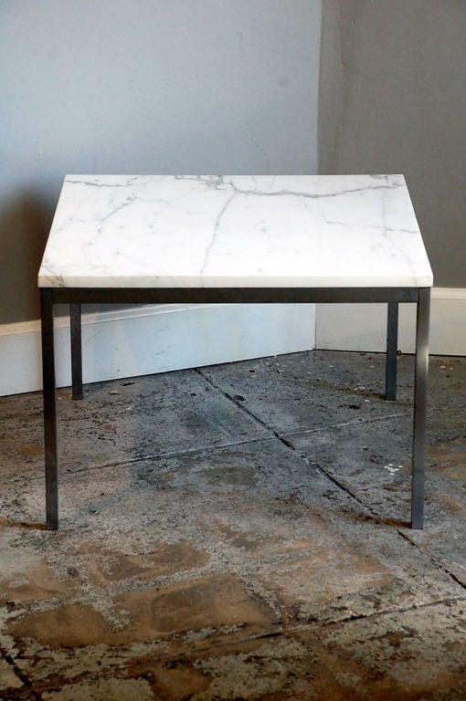 Modern Original Marble and Steel Coffee/End Table by Florence Knoll for Knoll
