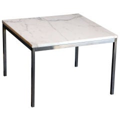 Original Marble and Steel Coffee/End Table by Florence Knoll for Knoll 4