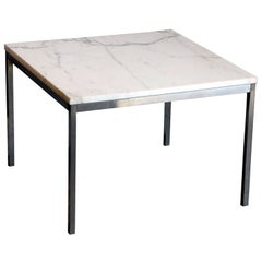 Original Marble and Steel Coffee/End Table by Florence Knoll for Knoll