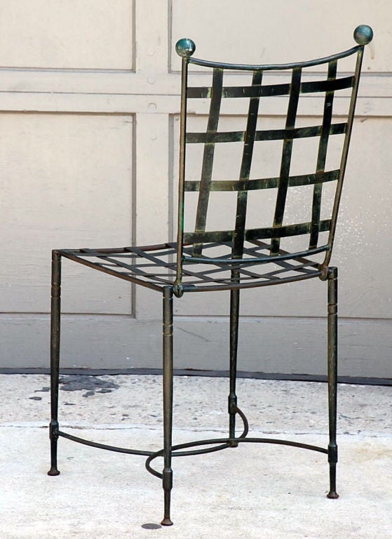 wrought iron side chair by Salterini In Good Condition In Los Angeles, CA